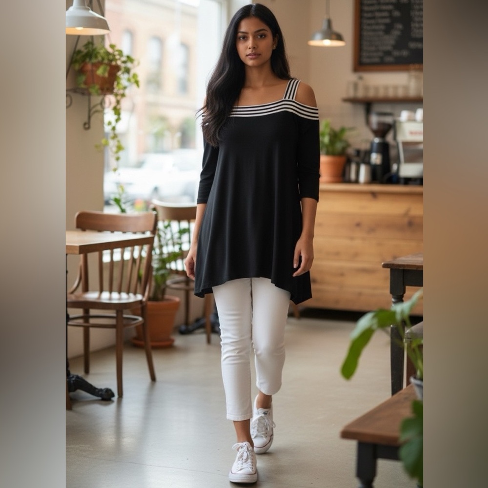 Verducci Cold Shoulder Top  